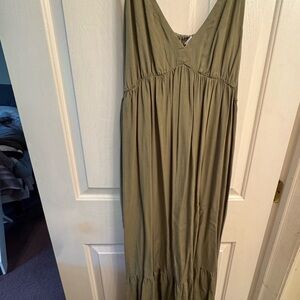 Old Navy Sage Green V-Neck Dress